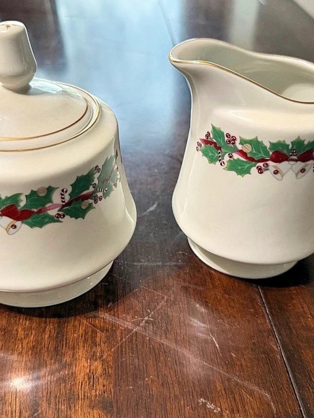 Gibson Christmas Charm Holiday Teapot and Creamer Set